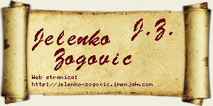 Jelenko Zogović vizit kartica